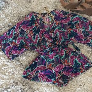 Lulu’s Hypnotized Purple Print Romper